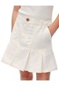 Falda Tiro Medio Denim Blanca Niña Blanco de Gef
