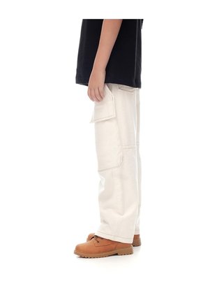 Pantalón Cargo Drill Algodón Habano Niño Marron