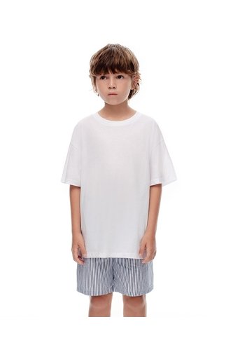 Camiseta + Bermuda De Pijama Algodón Surtida Niña Niño Azul Gef