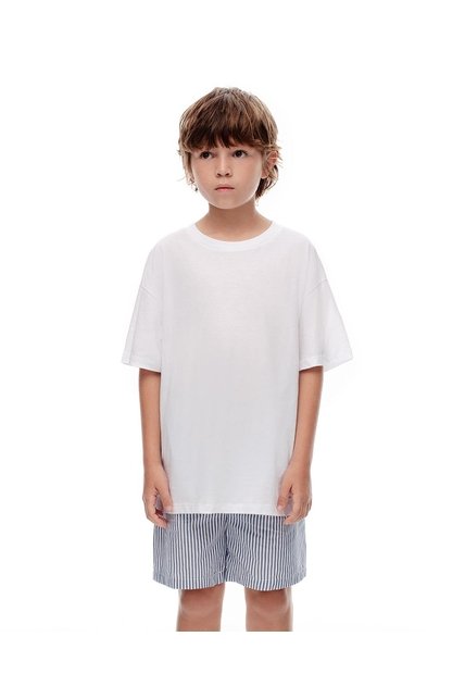Camiseta + Bermuda De Pijama Algodón Surtida Niña Niño Azul