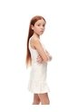 Falda Tiro Medio Denim Blanca Niña Blanco de Gef