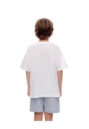 Camiseta + Bermuda De Pijama Algodón Surtida Niña Niño Azul