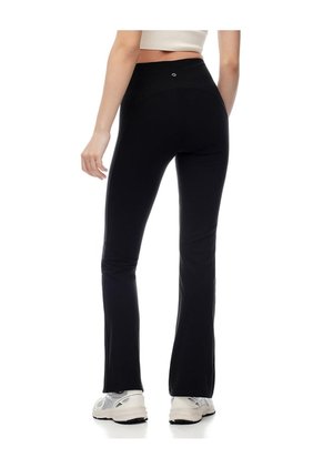 Pantalón Deportivo Flare Secado Rápido Negro Mujer Negro