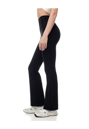 Pantalón Deportivo Flare Secado Rápido Negro Mujer Negro