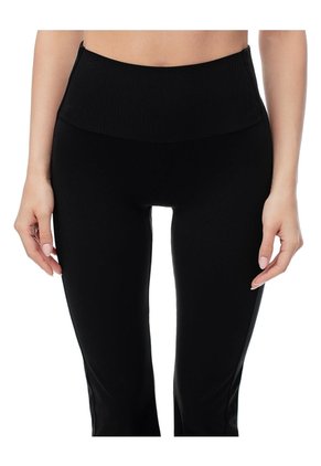 Pantalón Deportivo Flare Secado Rápido Negro Mujer Negro