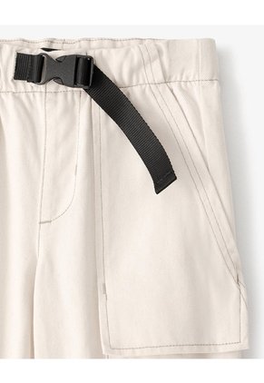 Pantalón Cargo Drill Algodón Habano Niño Marron