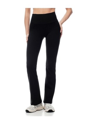 Pantalón Deportivo Flare Secado Rápido Negro Mujer Negro