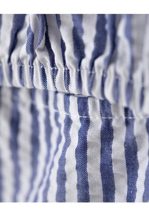 Vestido Corto Recto Rayas Niña Azul