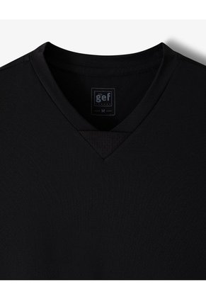 Camiseta Deportiva Control De Humedad Negra Hombre Negro