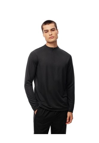 Buzo Regular Half Zip Negro Hombre Negro Gef