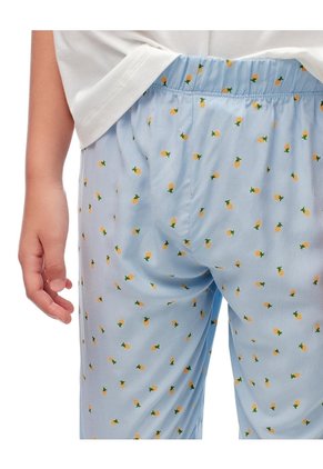 Camiseta + Pantalón De Pijama Estampado Niña Azul