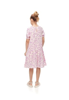 Vestido Corto Estampado Niña Purpura