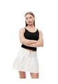 Falda Corta Tiro Alto Denim Blanca Mujer Blanco de Gef
