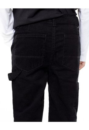 Pantalón Regular Corduroy Algodón Negro Niño Negro