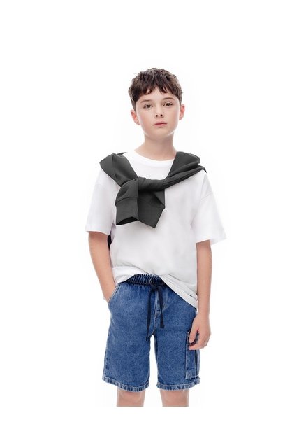 Bermuda Denim Regular índigo Medio Niño Azul Oscuro