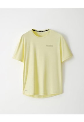 Camiseta Deportiva Control Humedad Amarilla Hombre Amarillo
