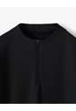Buzo Regular Half Zip Negro Hombre Negro de Gef