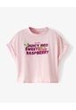 Camiseta Regular Algodón Rosada Niña Rosa de Gef