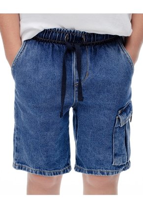 Bermuda Denim Regular índigo Medio Niño Azul Oscuro