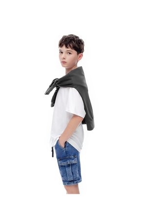 Bermuda Denim Regular índigo Medio Niño Azul Oscuro