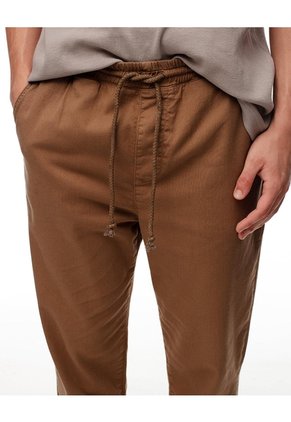 Pantalón Regular Drill Algodón Café Hombre Cafe