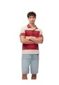 Polo Regular Algodón Rayas Hombre Rojo de Gef