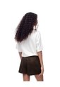 Falda Short Tiro Medio Tejido Suede Chocolate Mujer Chocolate de Gef