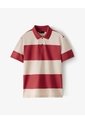 Polo Regular Algodón Rayas Hombre Rojo de Gef