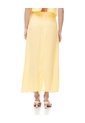Falda Midi Tiro Medio Amarillo Mujer Amarillo de Gef