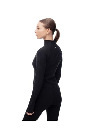Chaqueta Slim Tejido De Punto Negra Mujer Negro