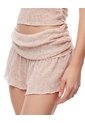 Short De Pijama Transparencia Crema Mujer Rojo de Gef