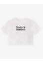 Camiseta Crop Regular Algodón Blanca Mujer Blanco de Gef
