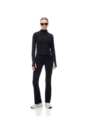 Chaqueta Slim Tejido De Punto Negra Mujer Negro