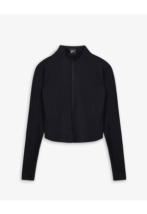 Chaqueta Slim Tejido De Punto Negra Mujer Negro