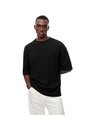 Camiseta Oversize Negra Hombre Negro de Gef