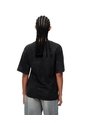 Camiseta Regular Algodón Negra Estampada Mujer Negro de Gef