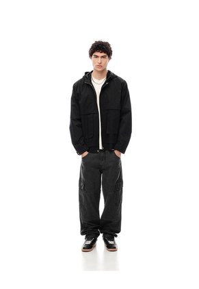 Jean Cargo Recto Negro Hombre Azul