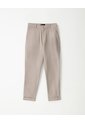 Pantalón Recto Tiro Medio Algodón Taupe Mujer Marron Claro de Gef