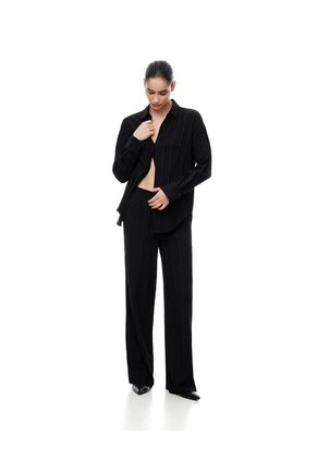 Camisa Manga Larga Oversize Negra Mujer Negro