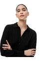 Camisa Manga Larga Oversize Negra Mujer Negro de Gef