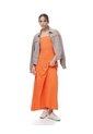 Vestido Largo Strapless Silueta A Naranja Mujer Naranja de Gef