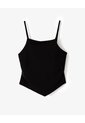 Camiseta Tirantes Slim Recogido Negra Mujer Negro de Gef