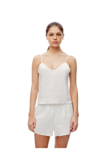 Blusa Regular Blanca Mujer Blanco