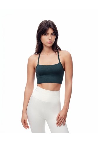 Top Deportivo Soporte Medio Seamless Verde Mujer Verde Gef