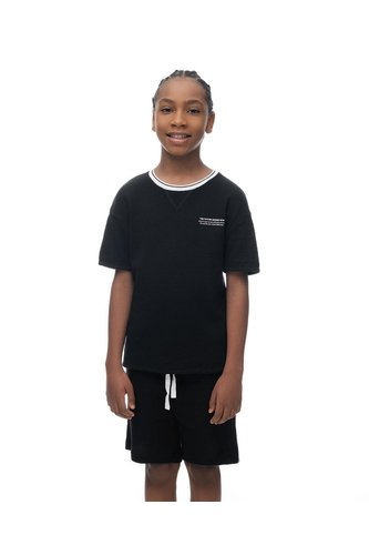 Camiseta Regular Manga Corta Negra Niño Negro Gef