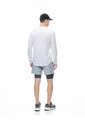 Camiseta Regular Manga Larga Blanca Estampada Hombre Blanco de Gef