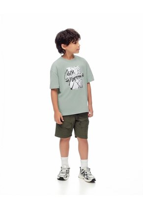 Camiseta Regular Algodón Verde Niño Verde