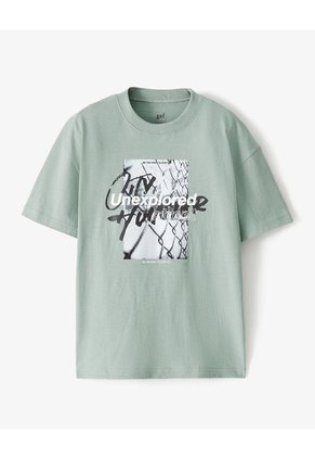 Camiseta Regular Algodón Verde Niño Verde