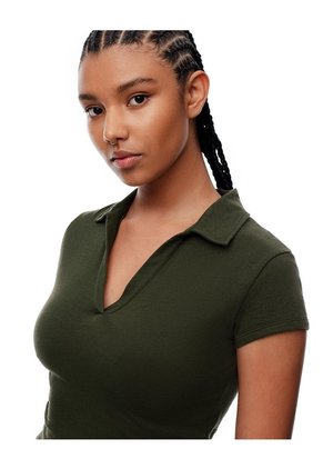 Polo Slim Algodón Verde Mujer Verde