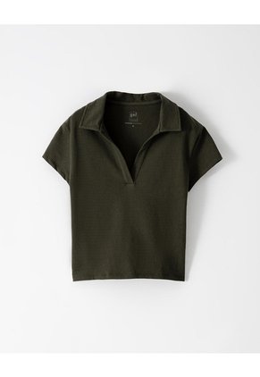 Polo Slim Algodón Verde Mujer Verde